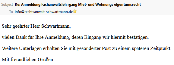 Rechtsanwalt Schwartmann, Düren und Köln