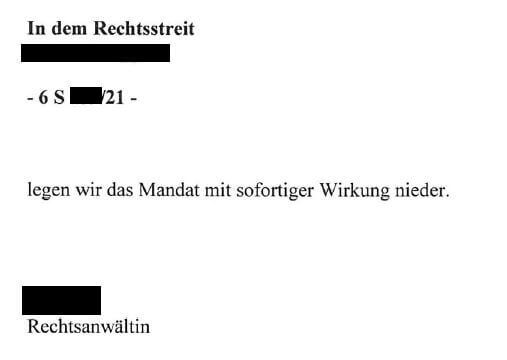 Niederlegung
