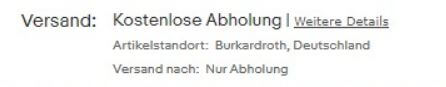 Kostenlose Abholung