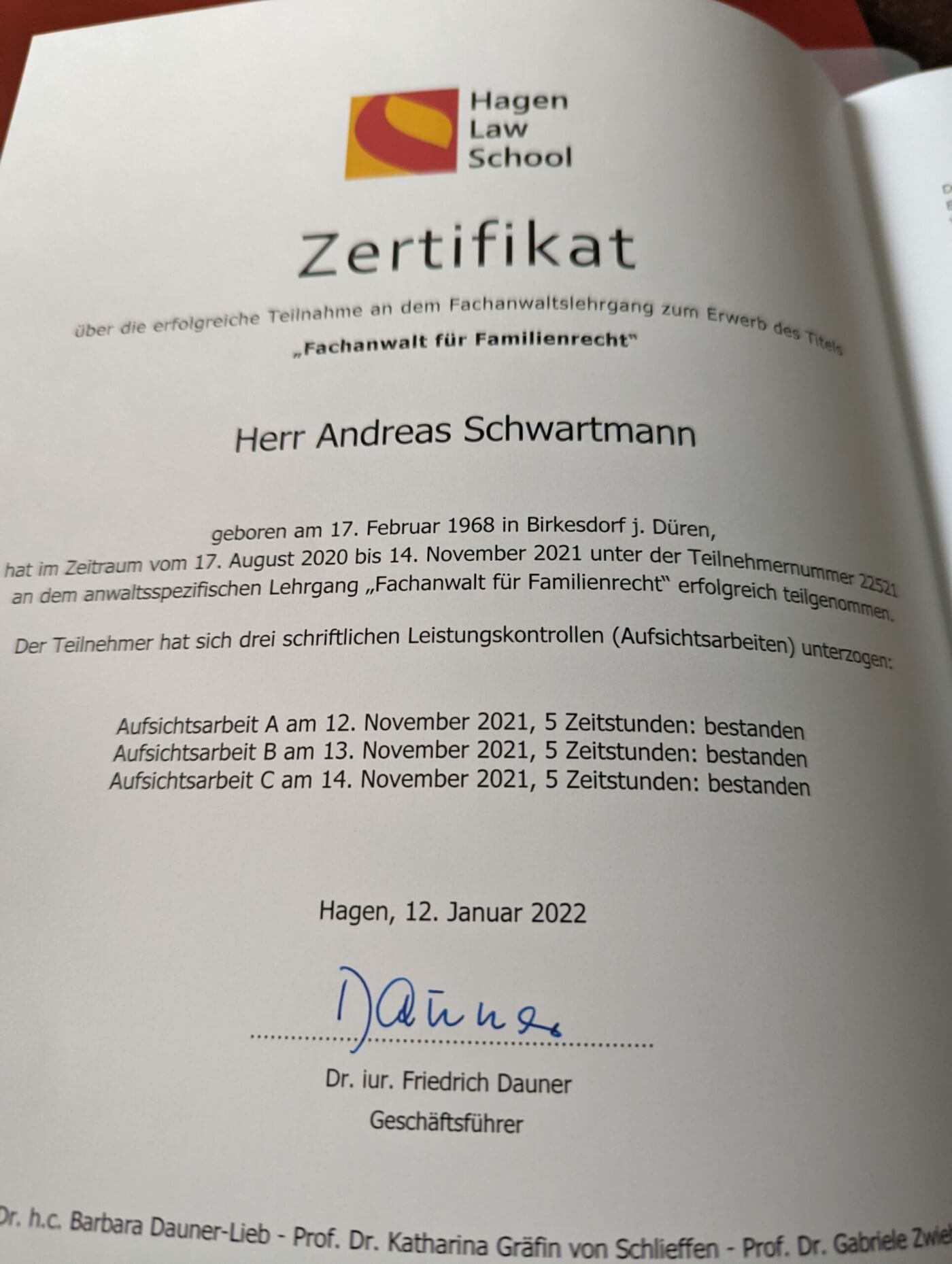 FA Familienrecht Lehrgang